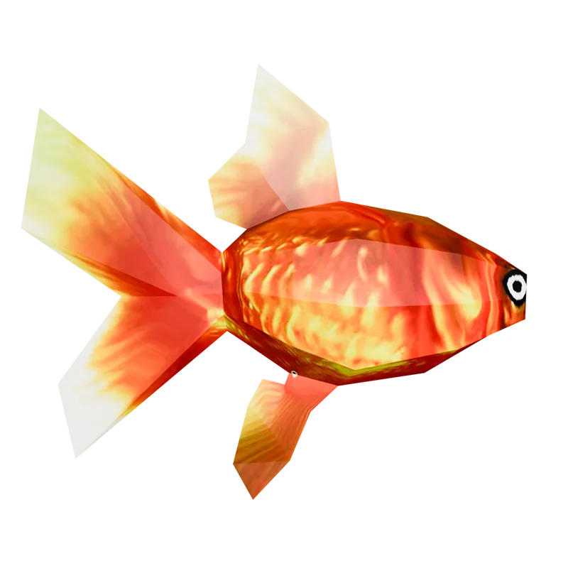 lowpoly goldfish